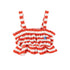 Piupiuchick | Cropped Top Red & Ecru Stripes