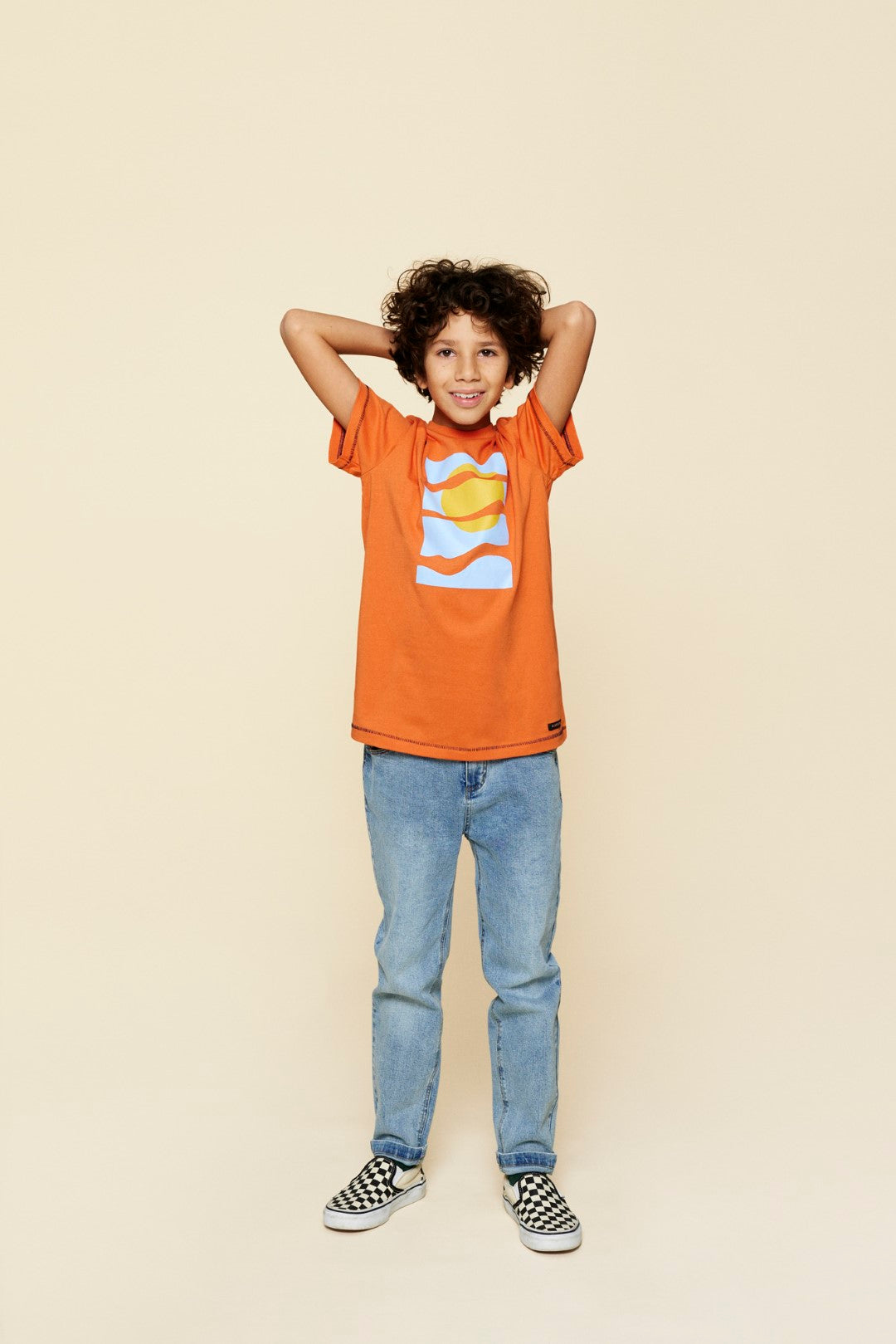 Sky T-shirt Apricot Orange
