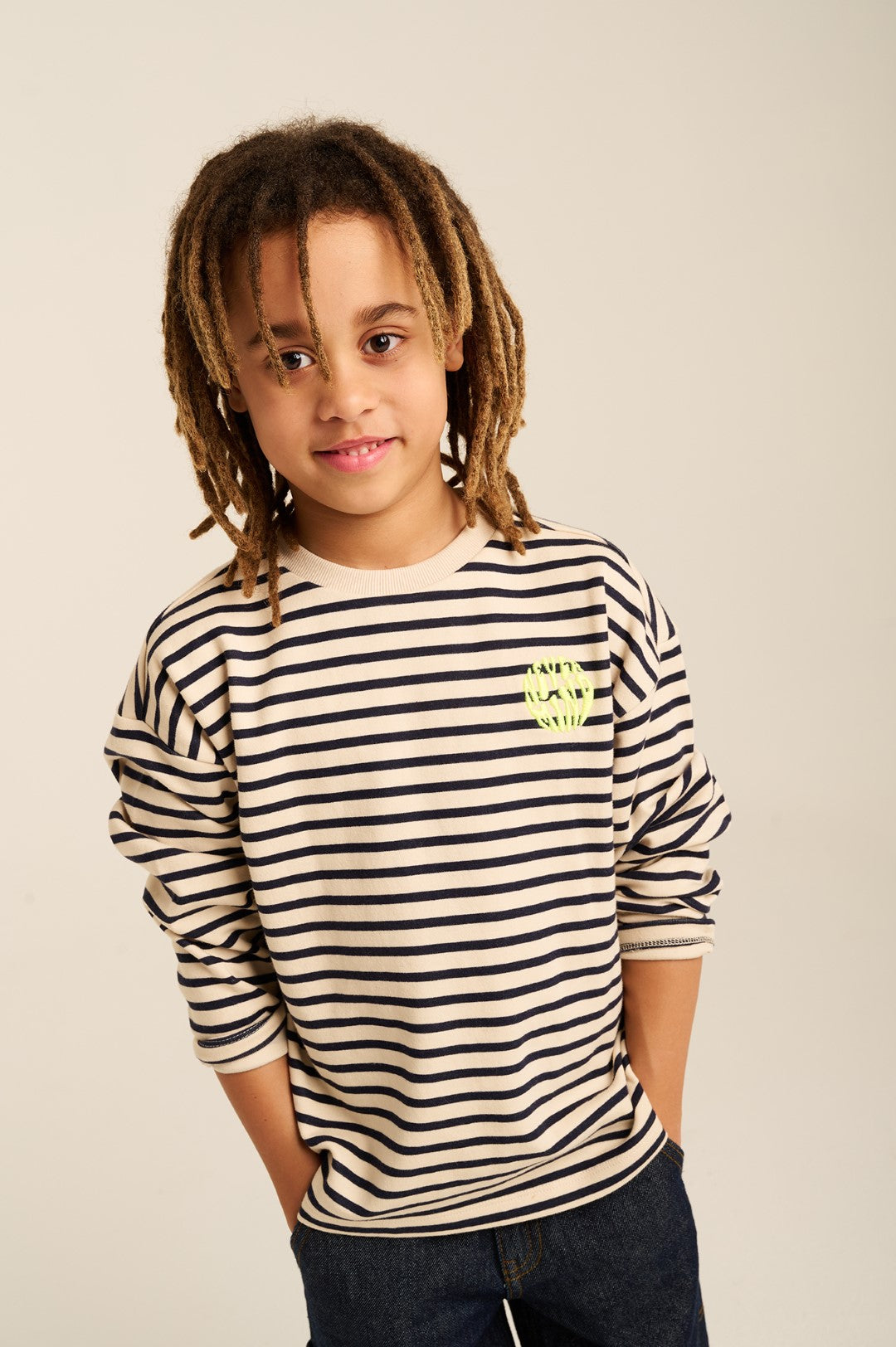 Long Sleeve T-shirt Concrete Navy Blazer