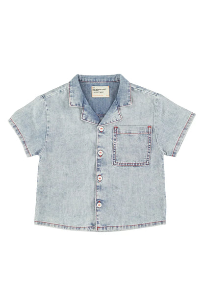 Hawaiian Shirt Blue Light Denim - Piupiuchick