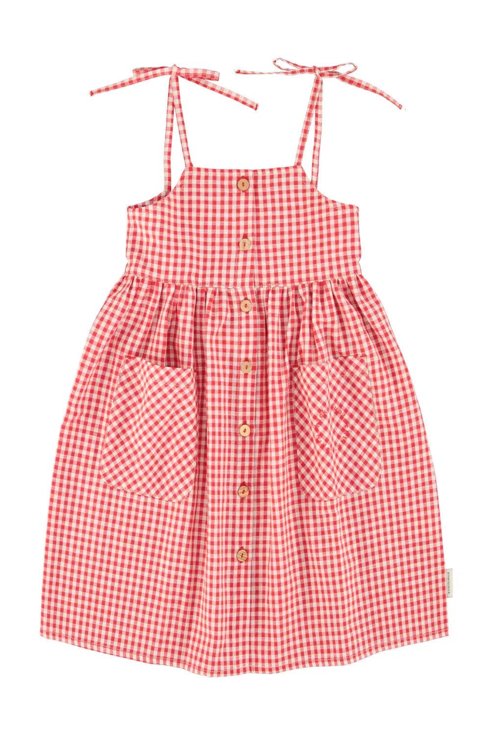 Long Dress Red And Ecru Checkered - Piupiuchick