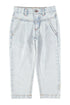 Mom Fit Trousers Washed Light Blue Denim - Piupiuchick