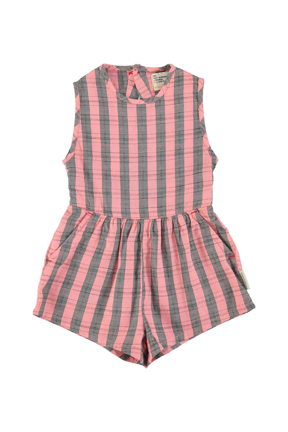 Short Jumpsuit Pink Checkered - Piupiuchick
