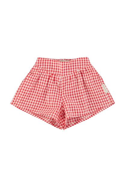 Shorts Red And Ecru Checkered - Piupiuchick
