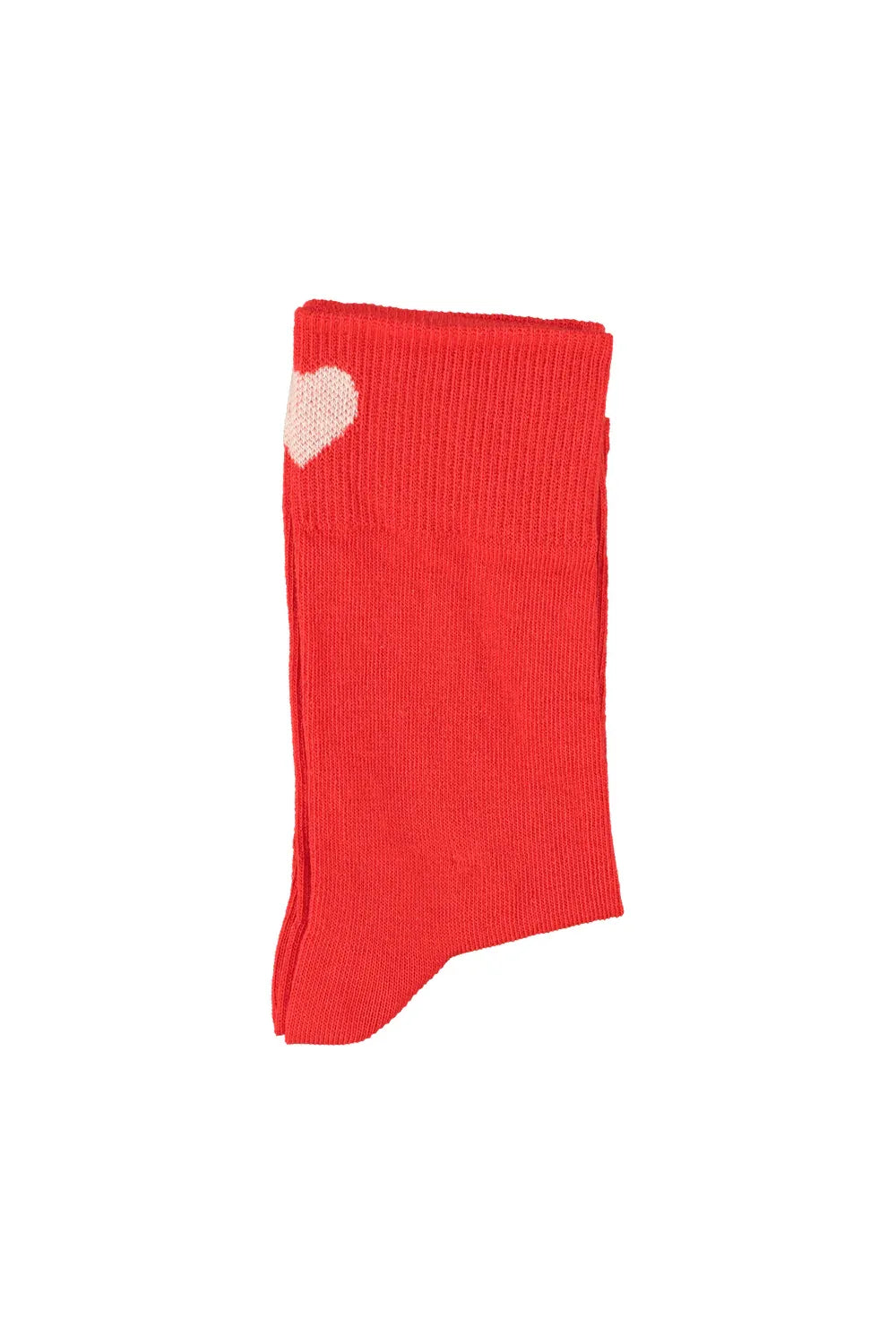 Socks Red With Ecru Heart - Piupiuchick