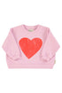 Sweatshirt Lilac With Red Heart Print - KDkes