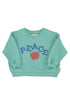 Sweatshirt Turquoise With Peace Print - KDkes