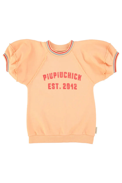Sweatshirt Dress Peach Piupiuchick Print - Piupiuchick