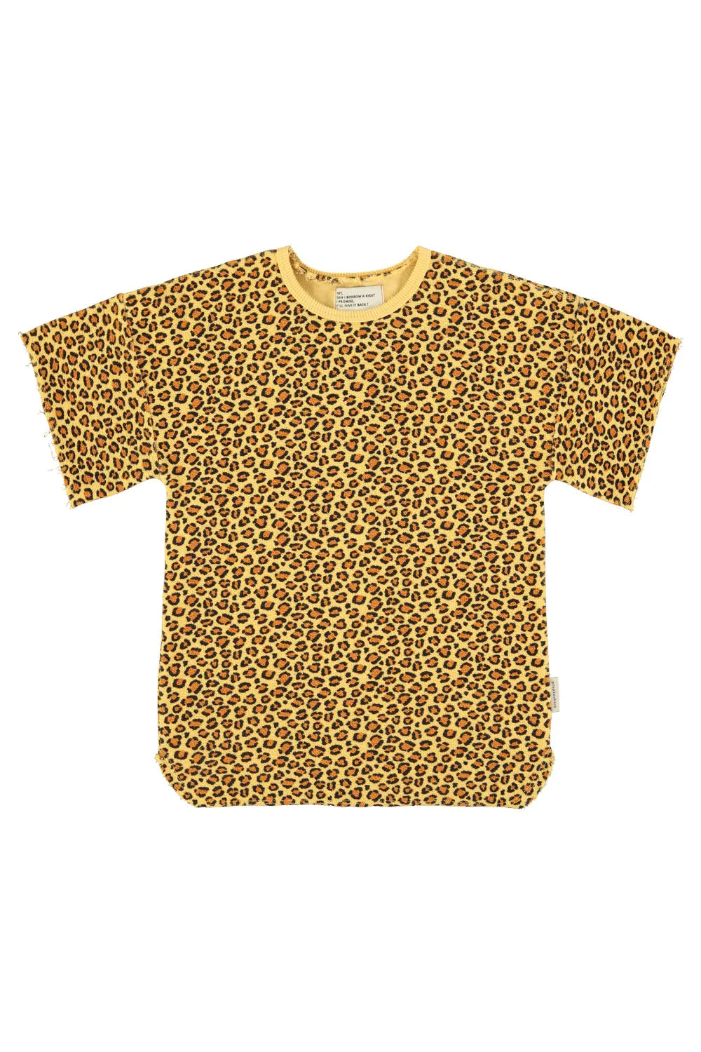 T-shirt Dress Mustard Animal Print - Piupiuchick