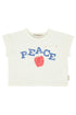 T-shirt Ecru With Peace Print - Piupiuchick