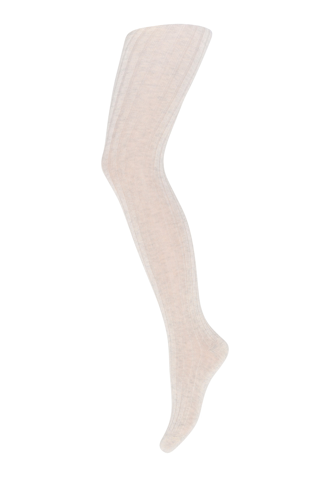 Cotton Rib Tights Creme Melange