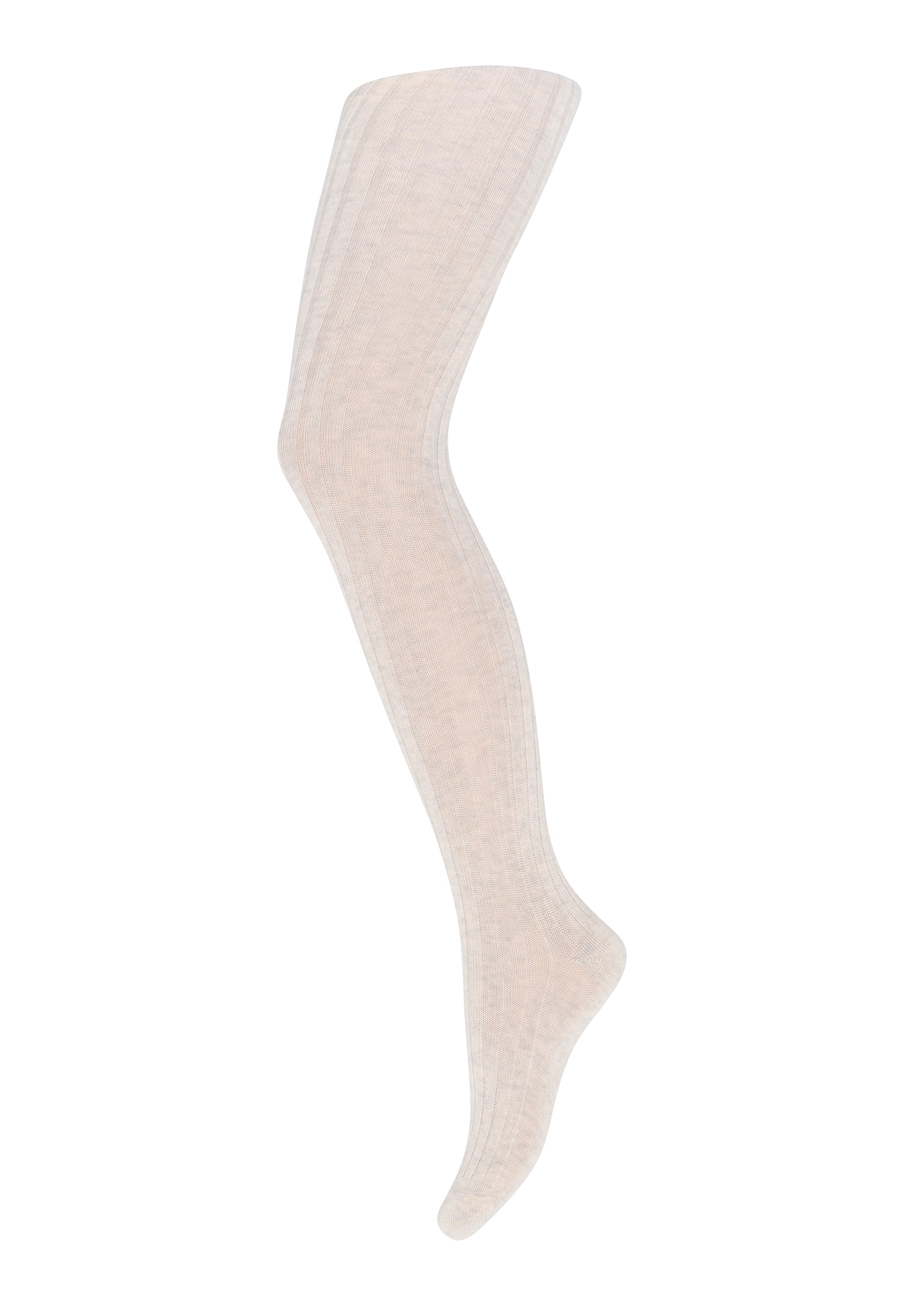 Cotton Rib Tights Creme Melange