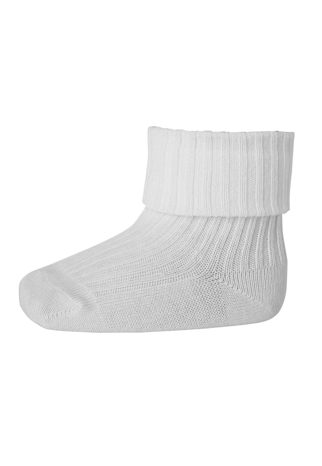 Cotton Rib Baby Socks White