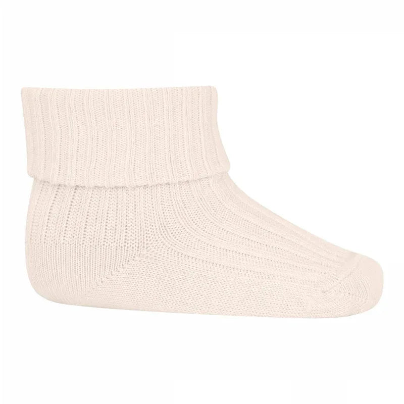 Cotton Rib Baby Socks Pink Champagne - MP Denmark