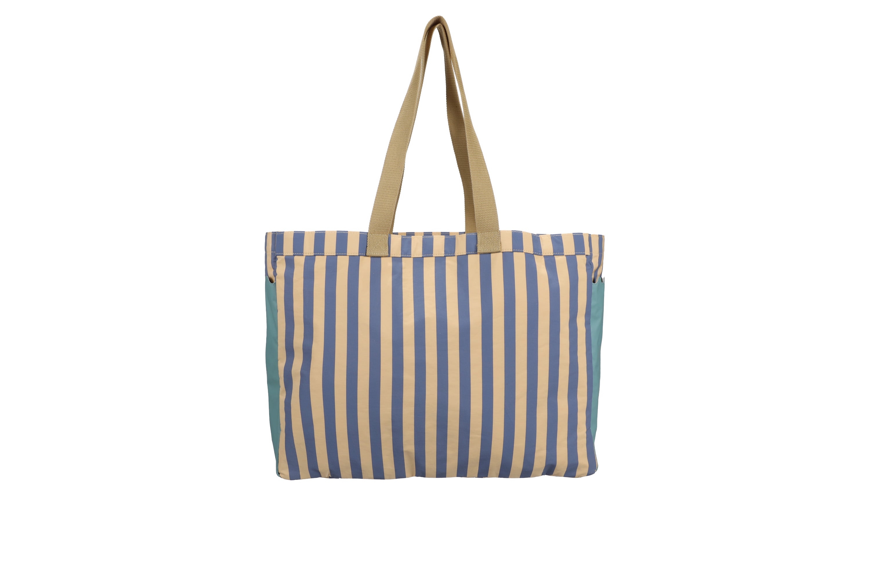 Shopper Wonders Stripes Blue Whale Sandy Yellow