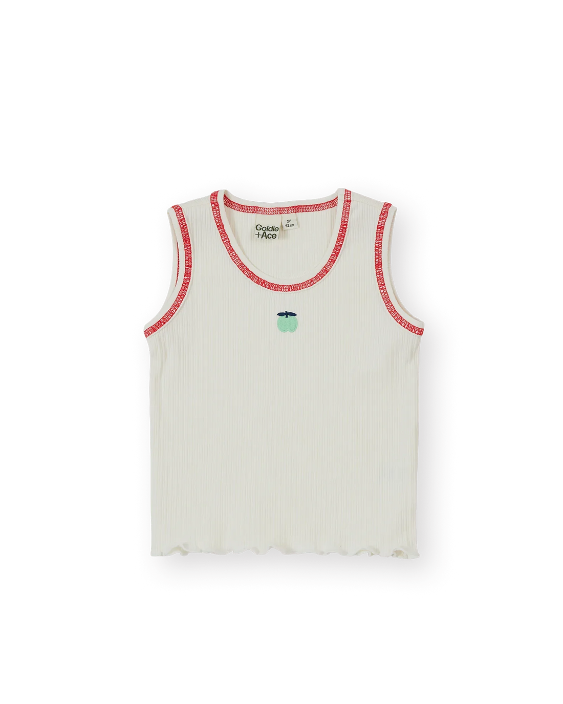 Rib Apple Tank Antique White - Goldie+Ace