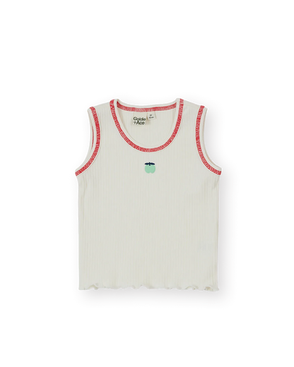 Rib Apple Tank Antique White - Goldie+Ace