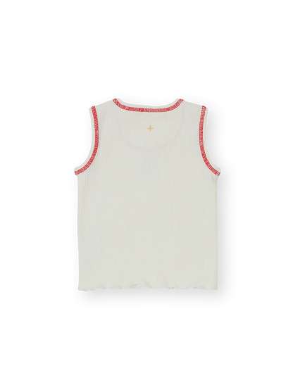 Rib Apple Tank Antique White - Goldie+Ace
