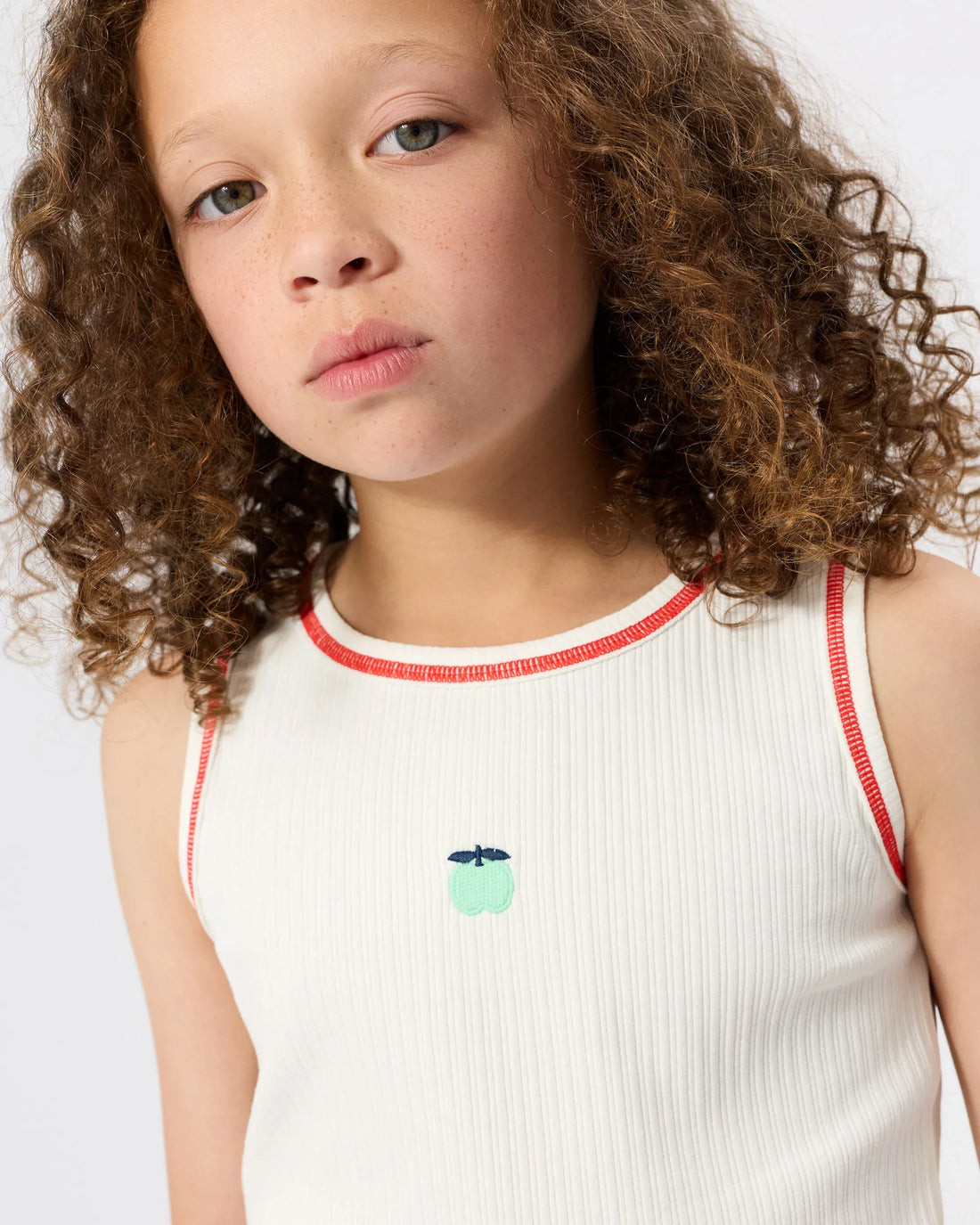Rib Apple Tank Antique White - Goldie+Ace