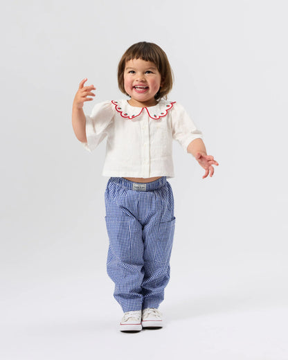 Lightweight Check Kit Pocket Pant Blue - Goldie+Ace