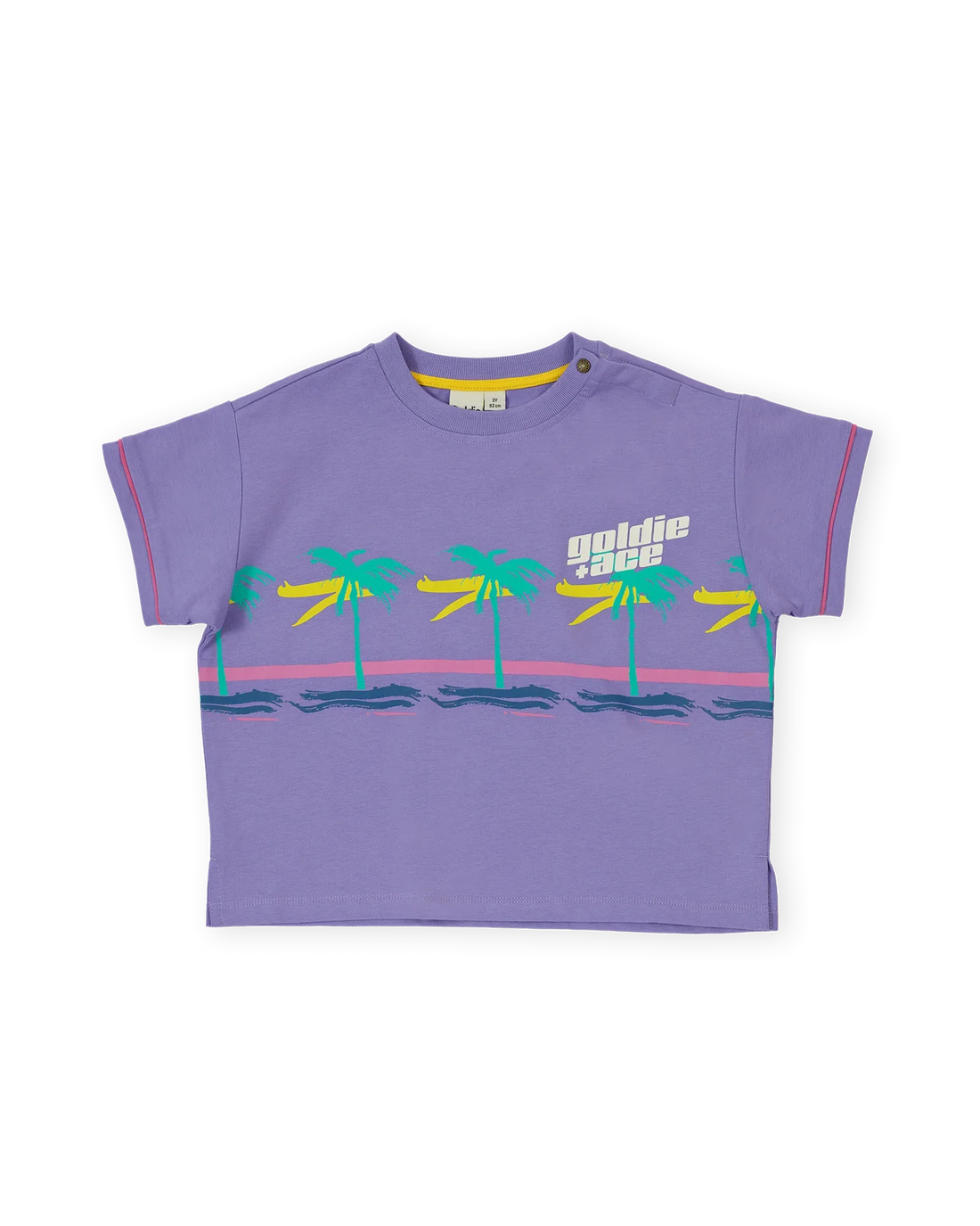 Oversized Palm Beach T-shirt Purple - Goldie+Ace