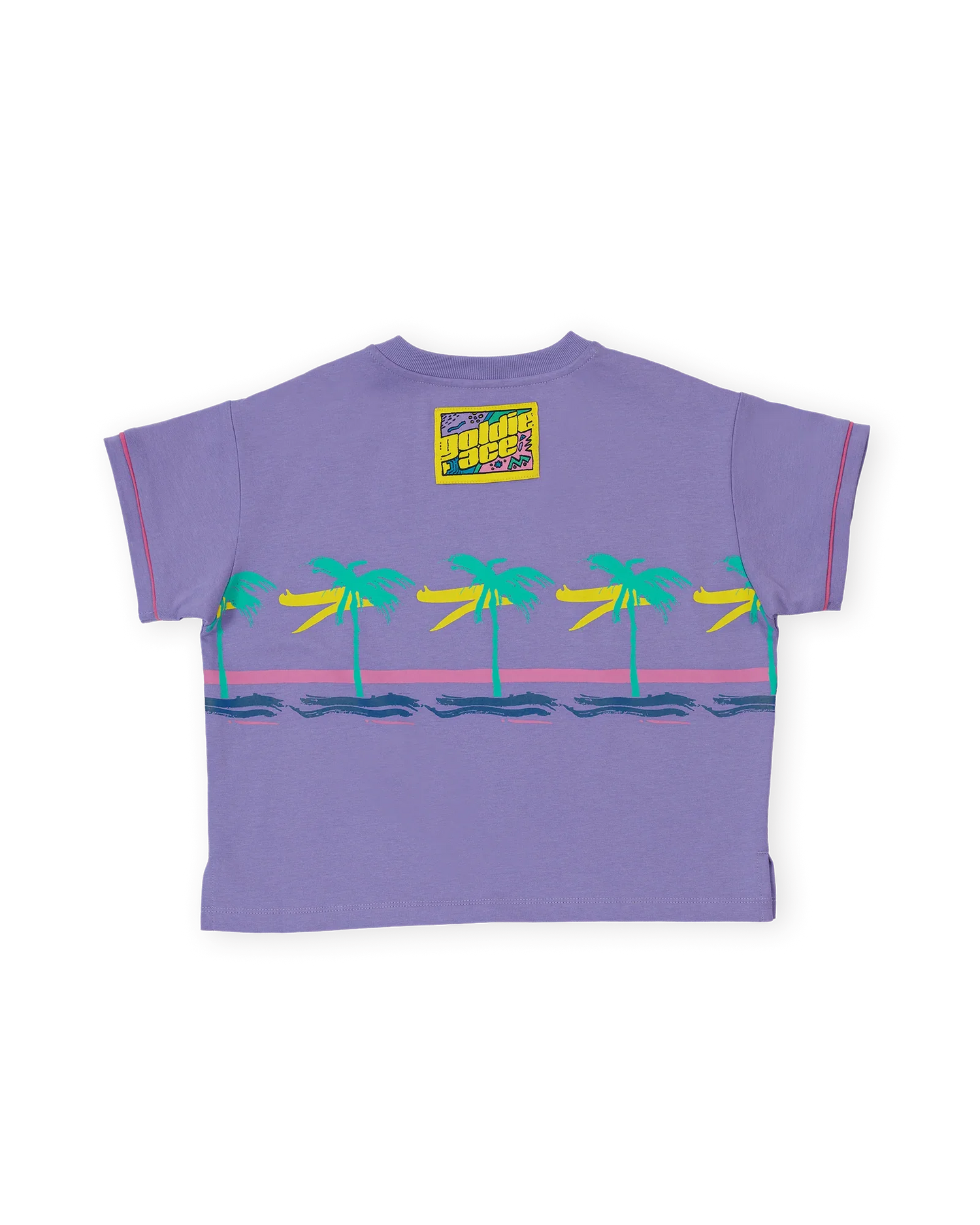 Oversized Palm Beach T-shirt Purple - Goldie+Ace