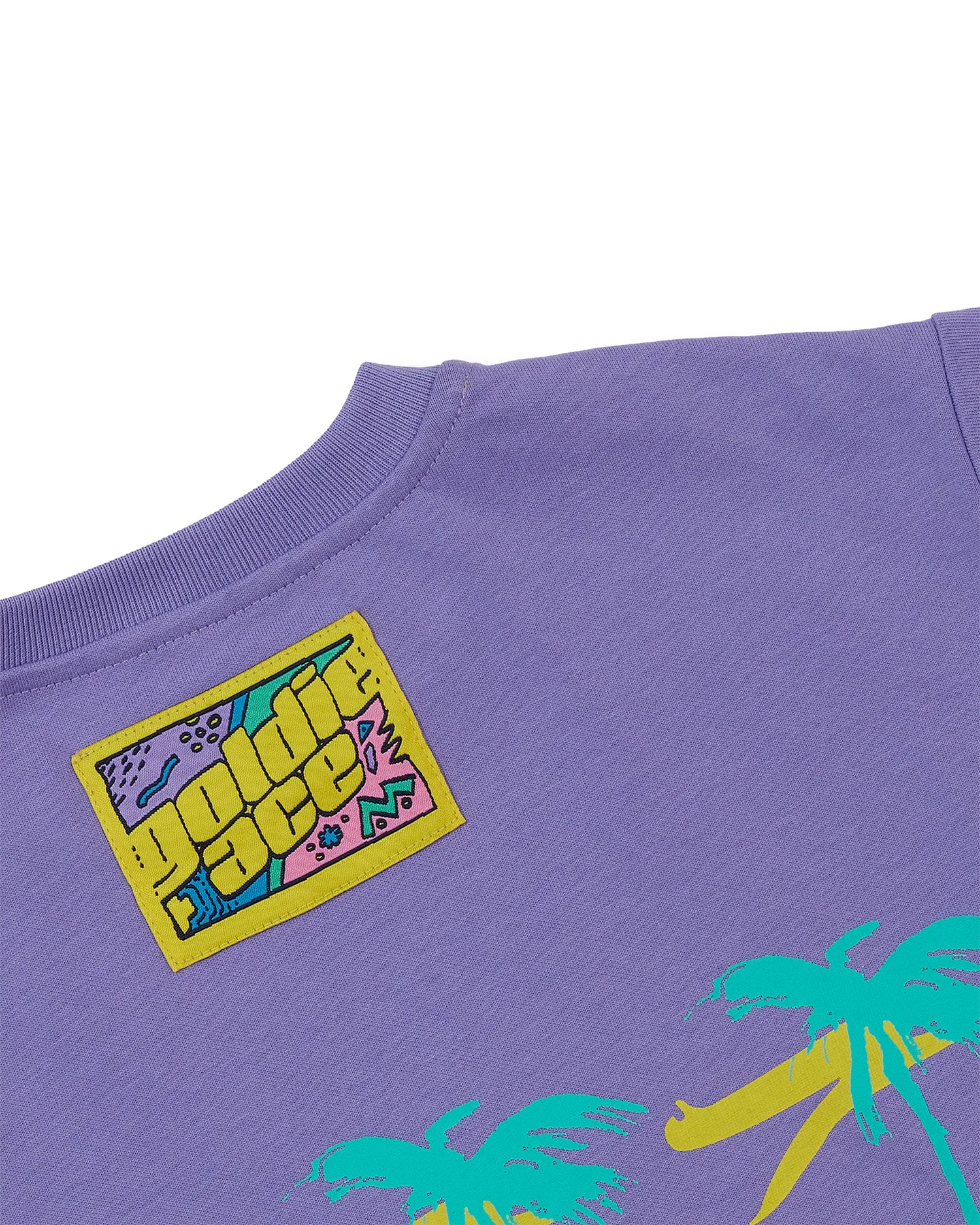 Oversized Palm Beach T-shirt Purple - Goldie+Ace