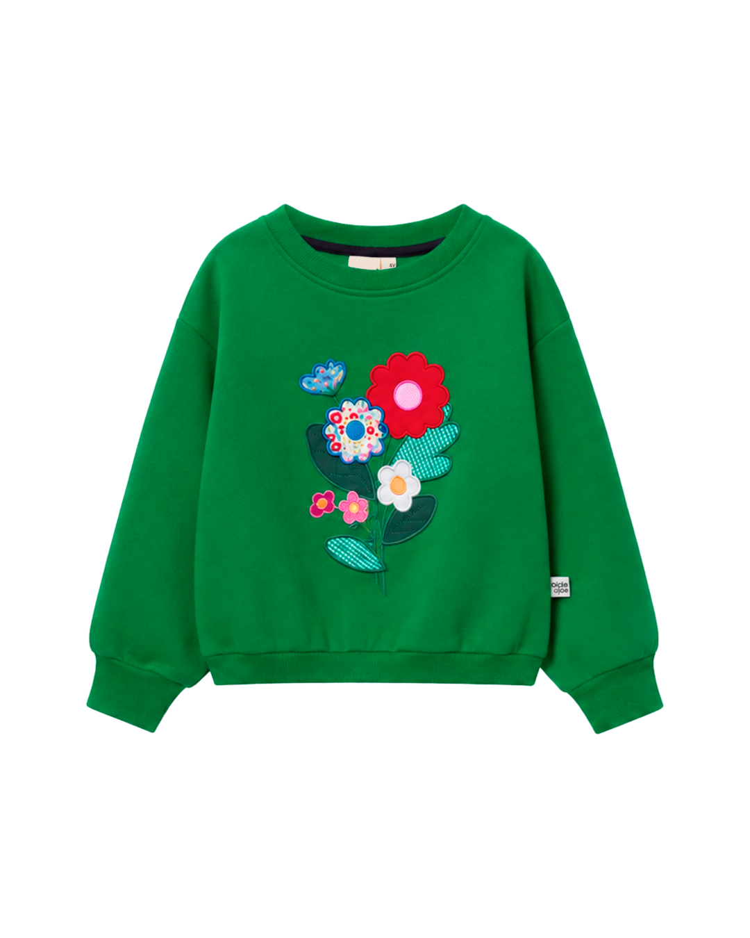 Flower Patched Oversized Sweatshirt