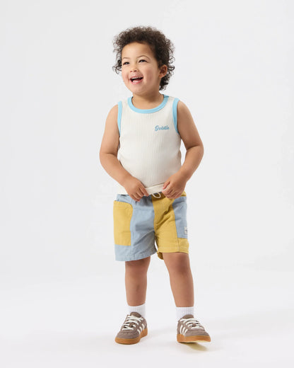 Patchy Pocket Short Sky Butter - Goldie+Ace
