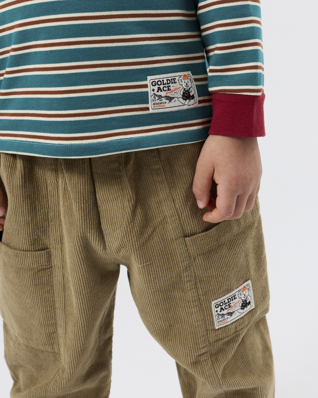 Tan Corduroy Kit Pocket Pants