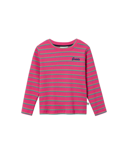 Pink Stripe Rib Top