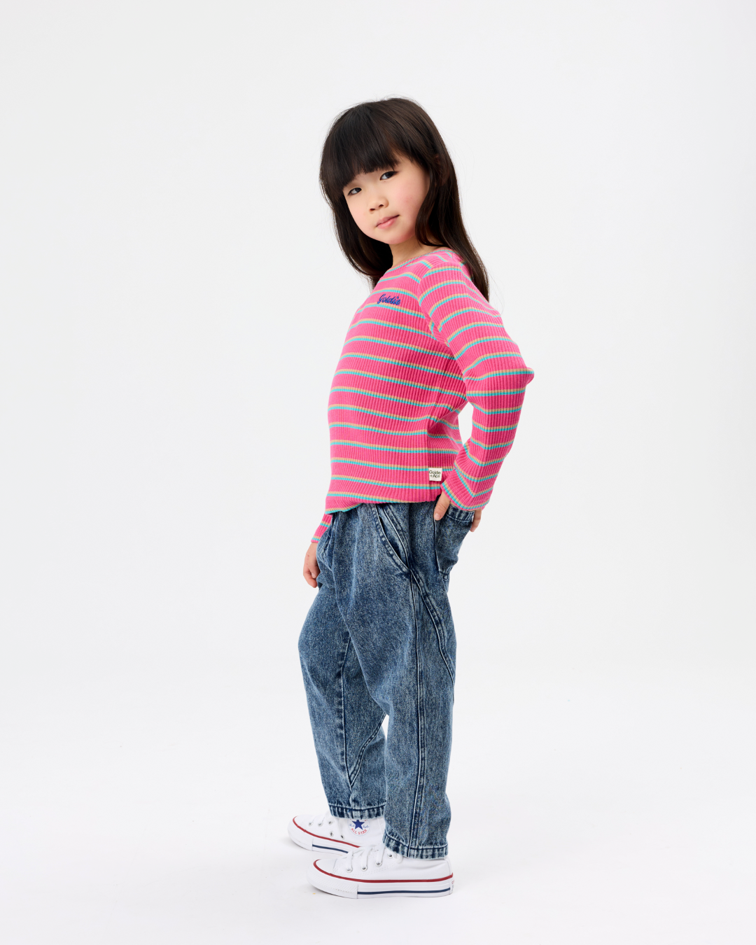 Pink Stripe Rib Top