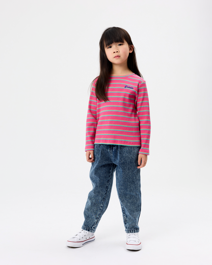 Pink Stripe Rib Top