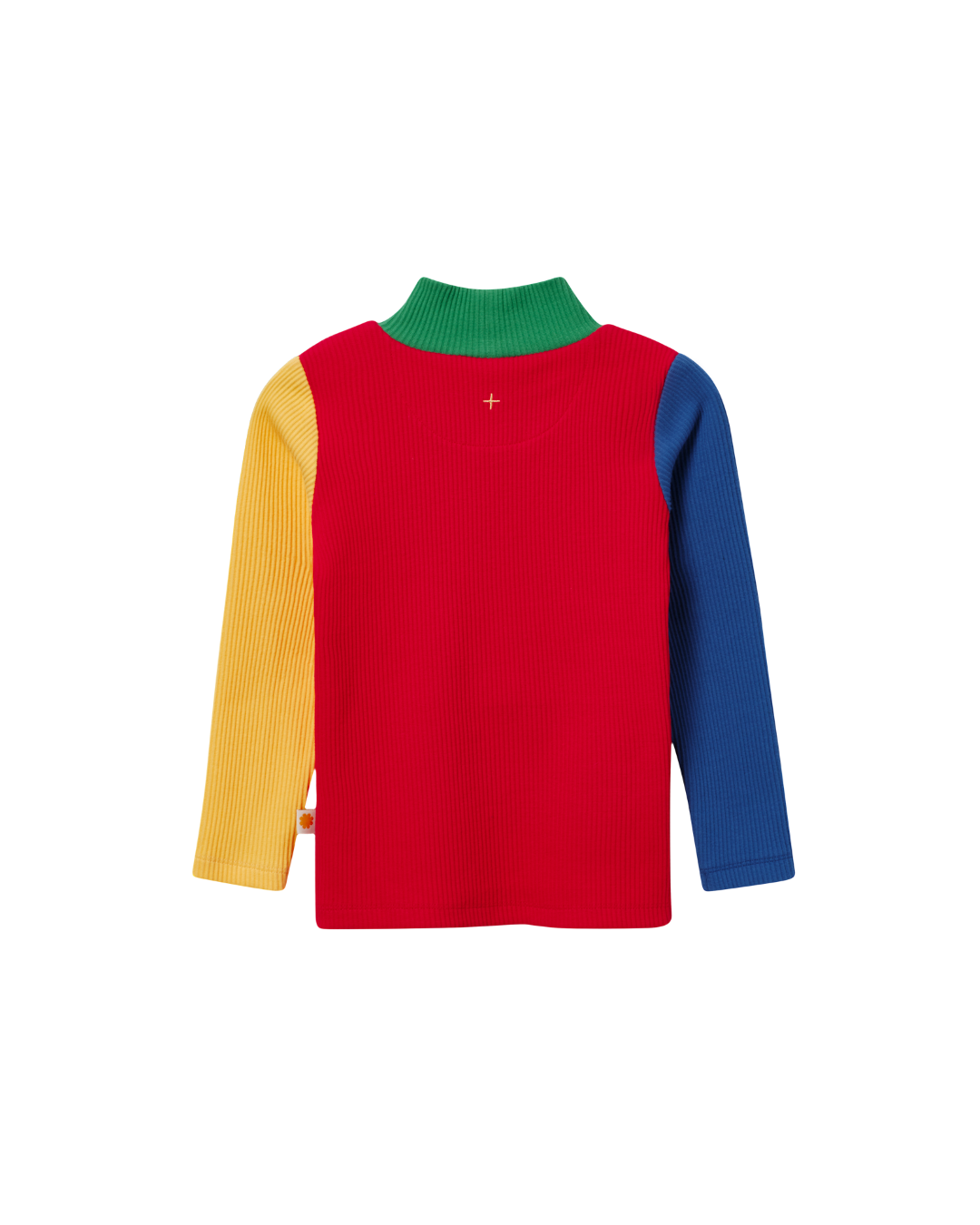 High Neck Primary Colour Block Rib Skivvy
