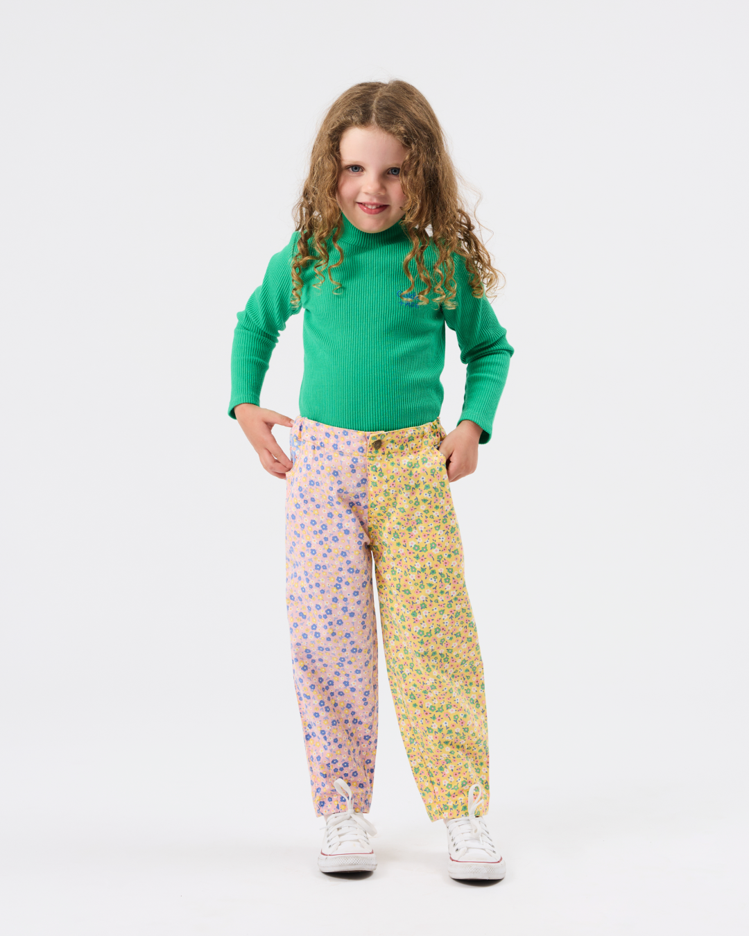 Posy Print Barrel Leg Jeans