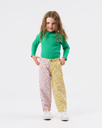 High Neck Green Rib Skivvy