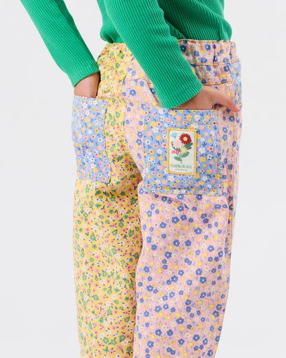 Posy Print Barrel Leg Jeans