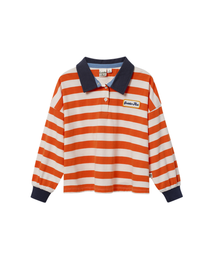 Wide Stripe Relaxed Rugby Top