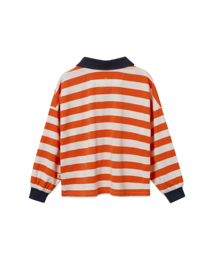 Wide Stripe Relaxed Rugby Top