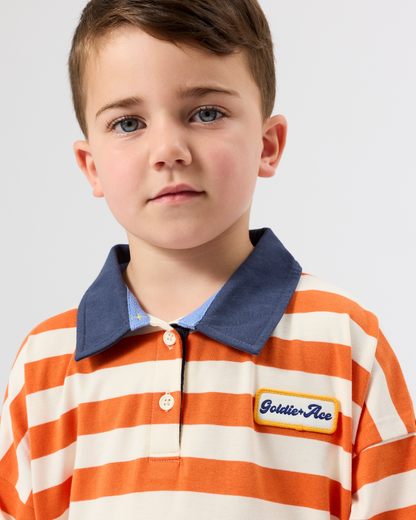 Wide Stripe Relaxed Rugby Top