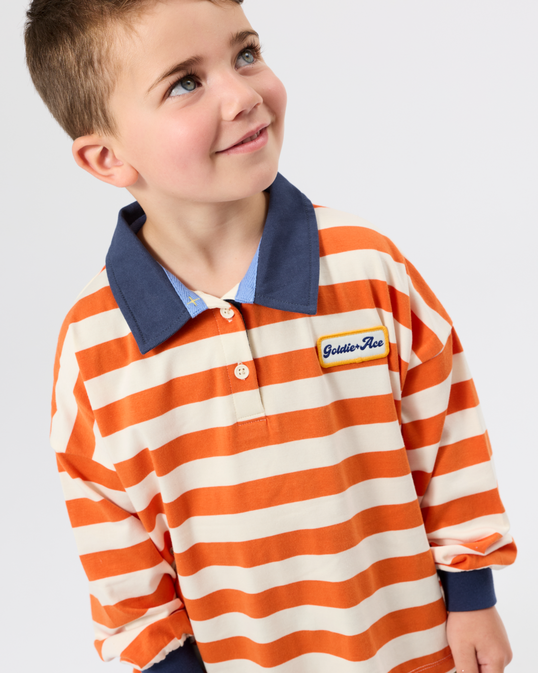 Wide Stripe Relaxed Rugby Top