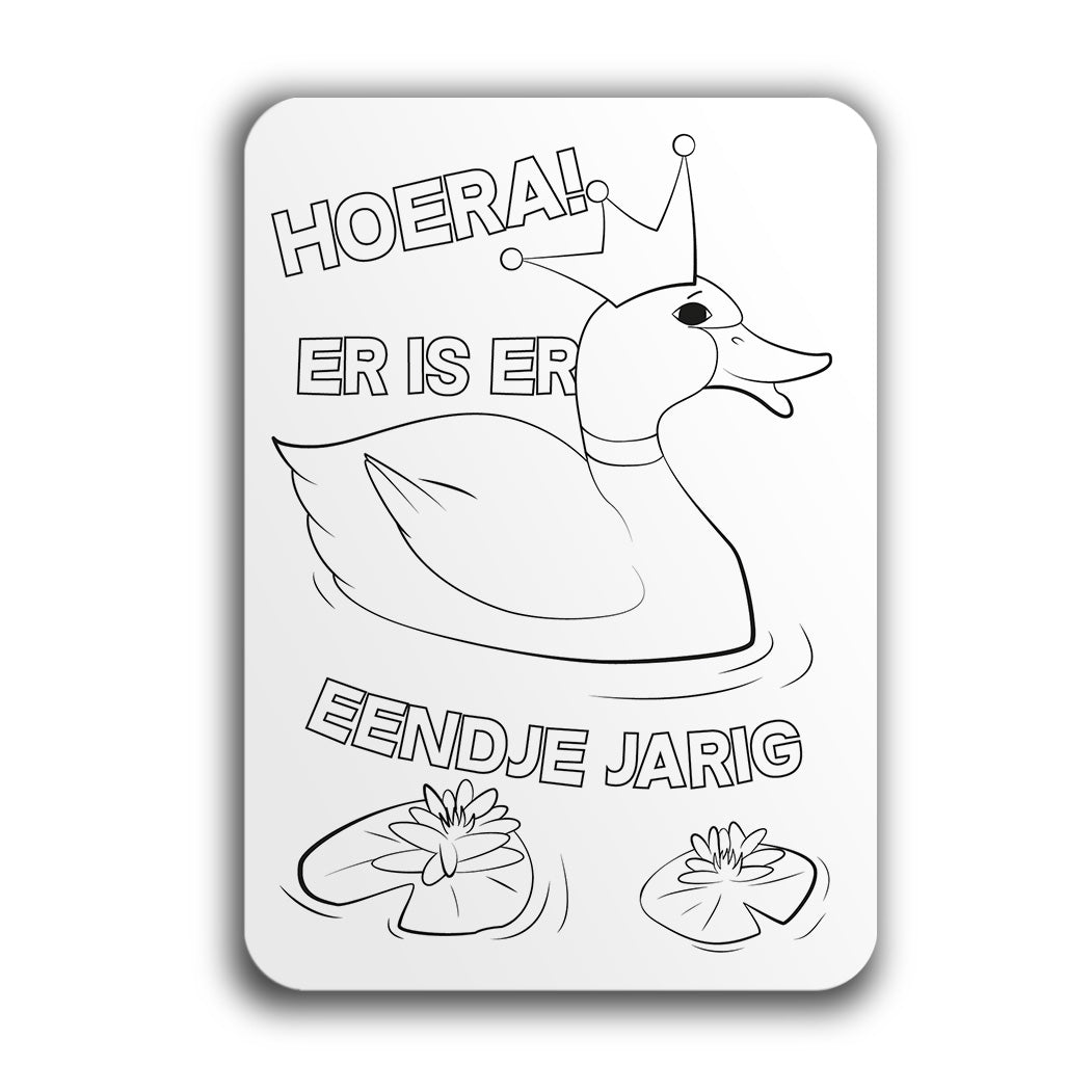 Wenskaart Eendje Jarig