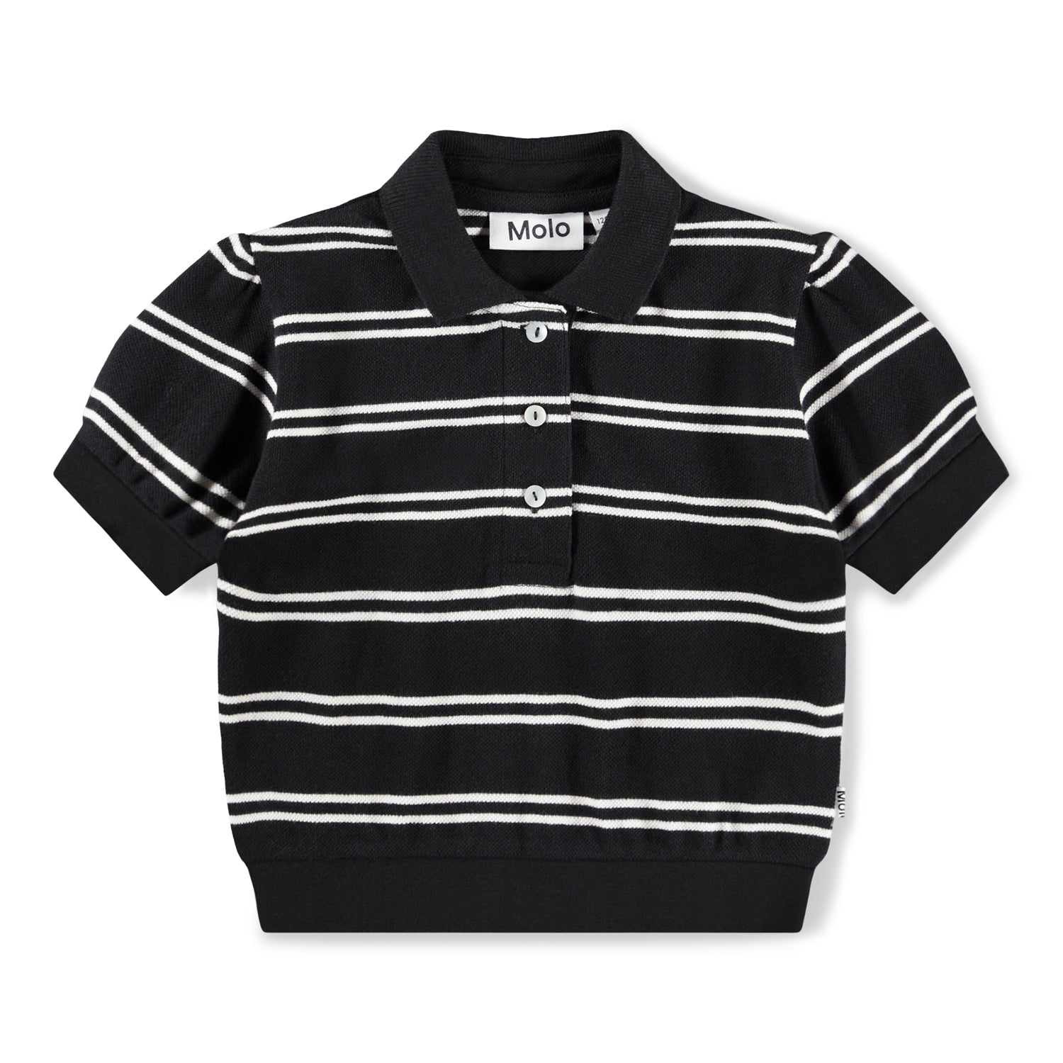 T-shirt SS Raki Black Ivory Stripe