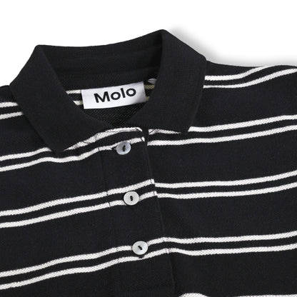 T-shirt SS Raki Black Ivory Stripe