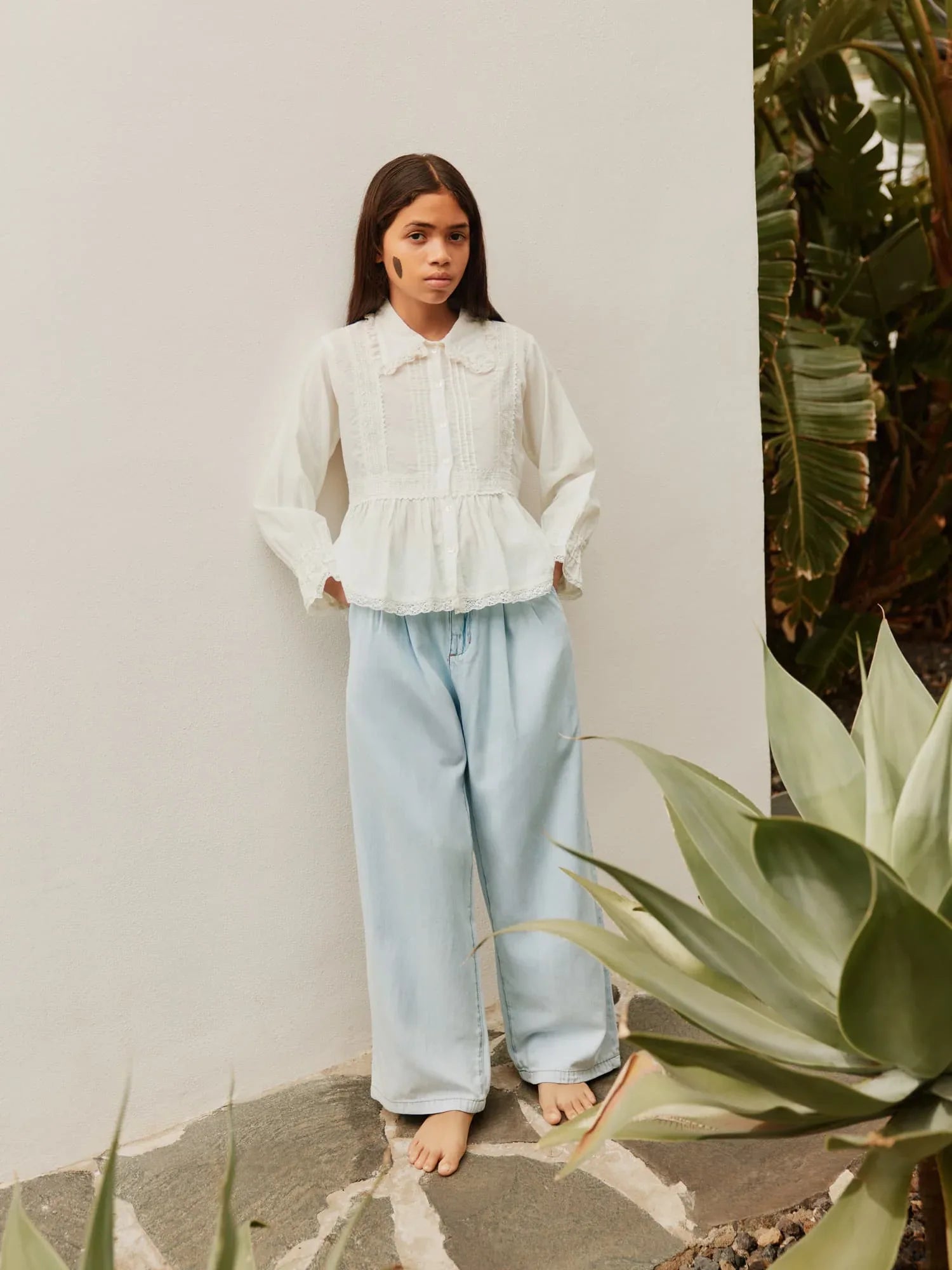 Woven Pants Aeisha Bleached Drapy - MOLO