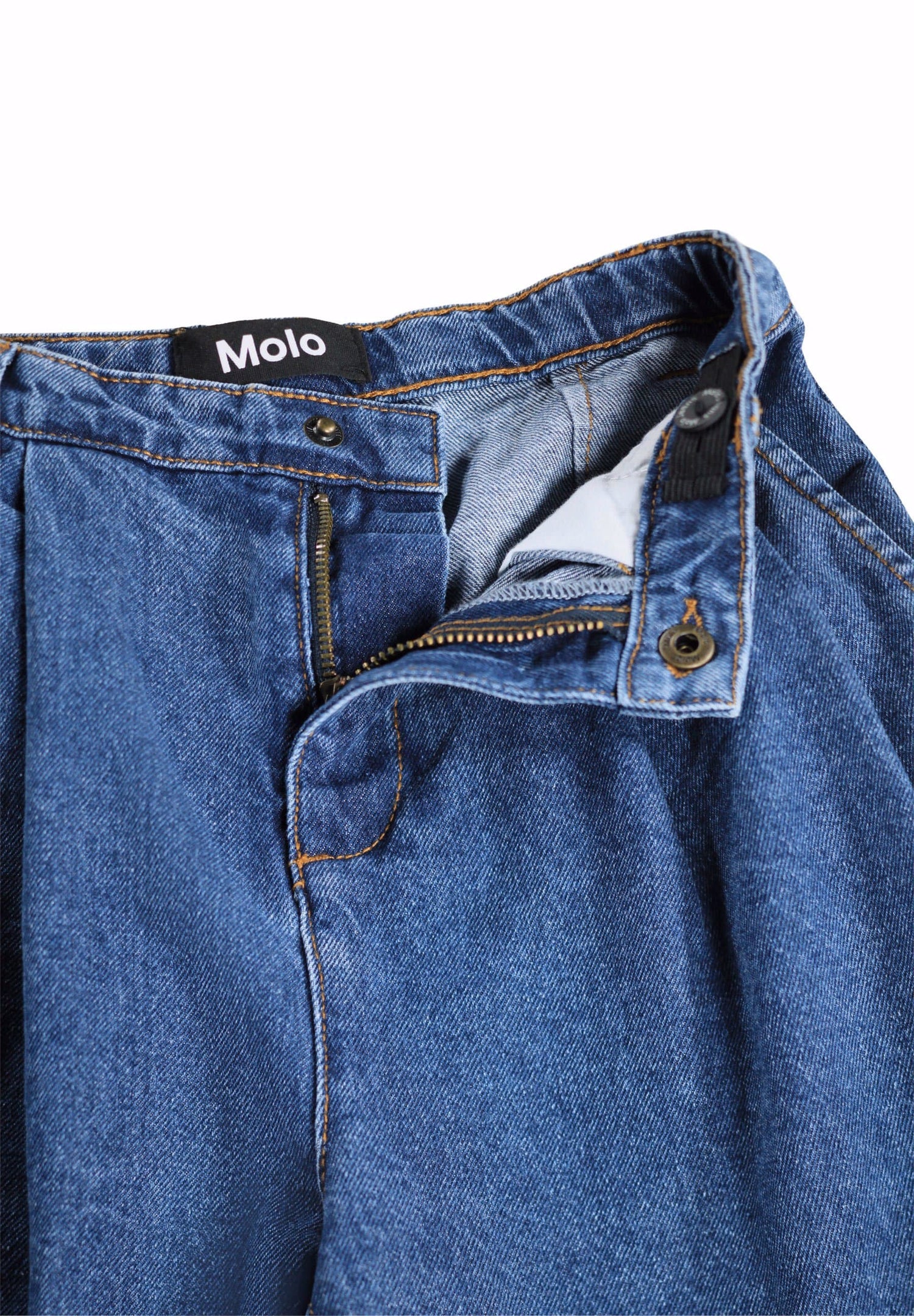 Aeisha Woven Pants Mid Blue Denim