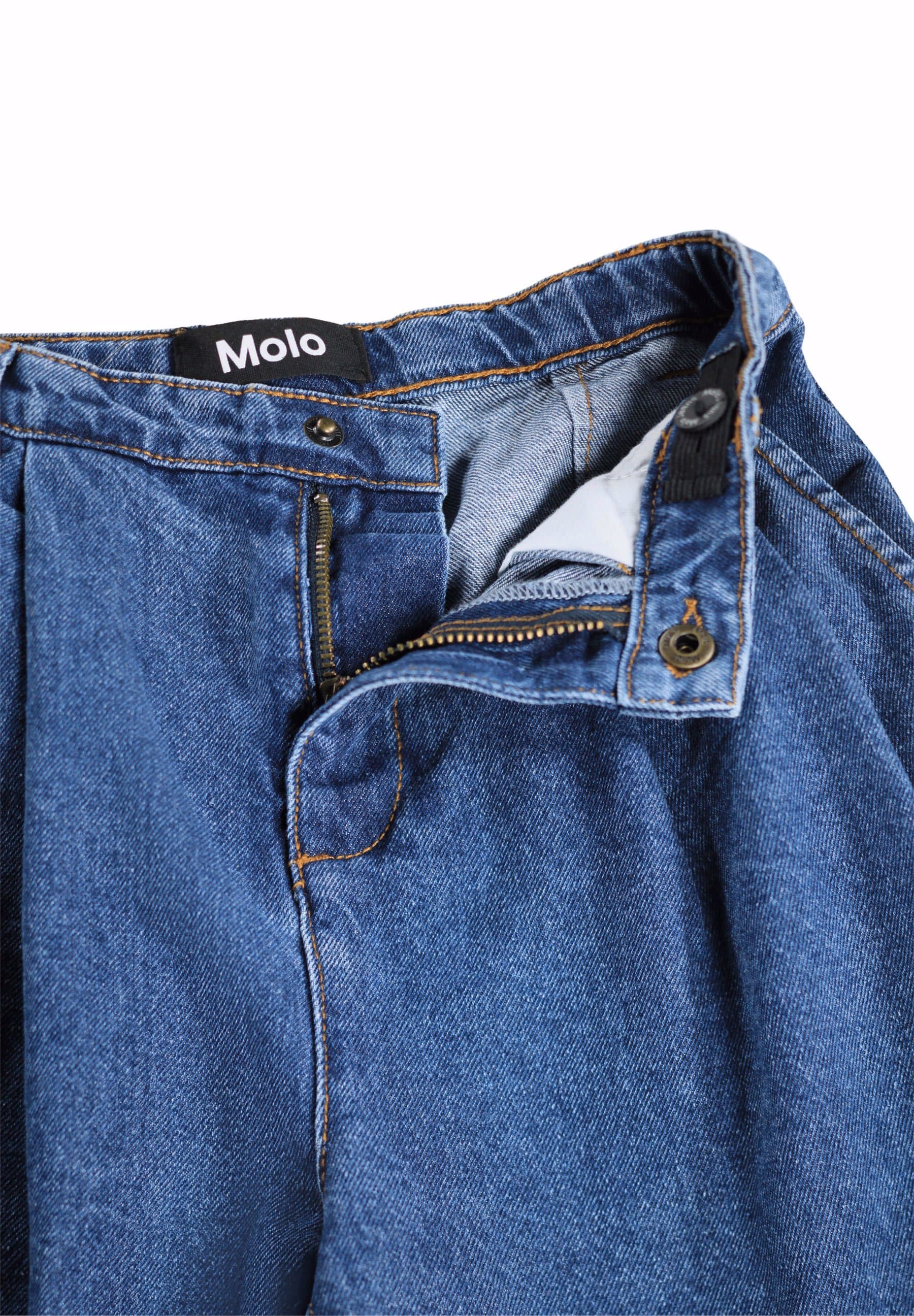Aeisha Woven Pants Mid Blue Denim
