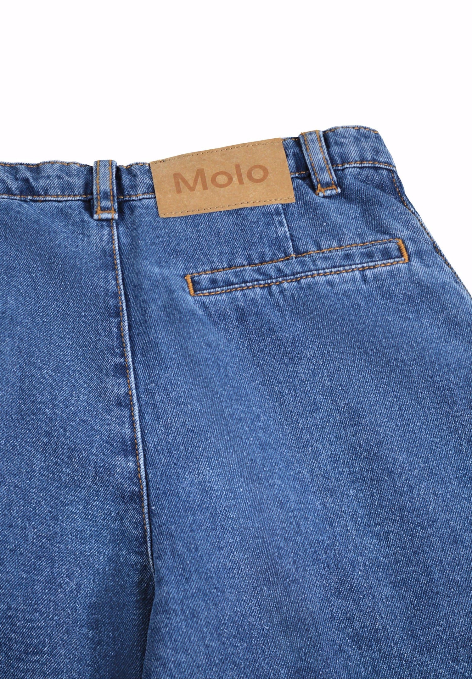 Aeisha Woven Pants Mid Blue Denim