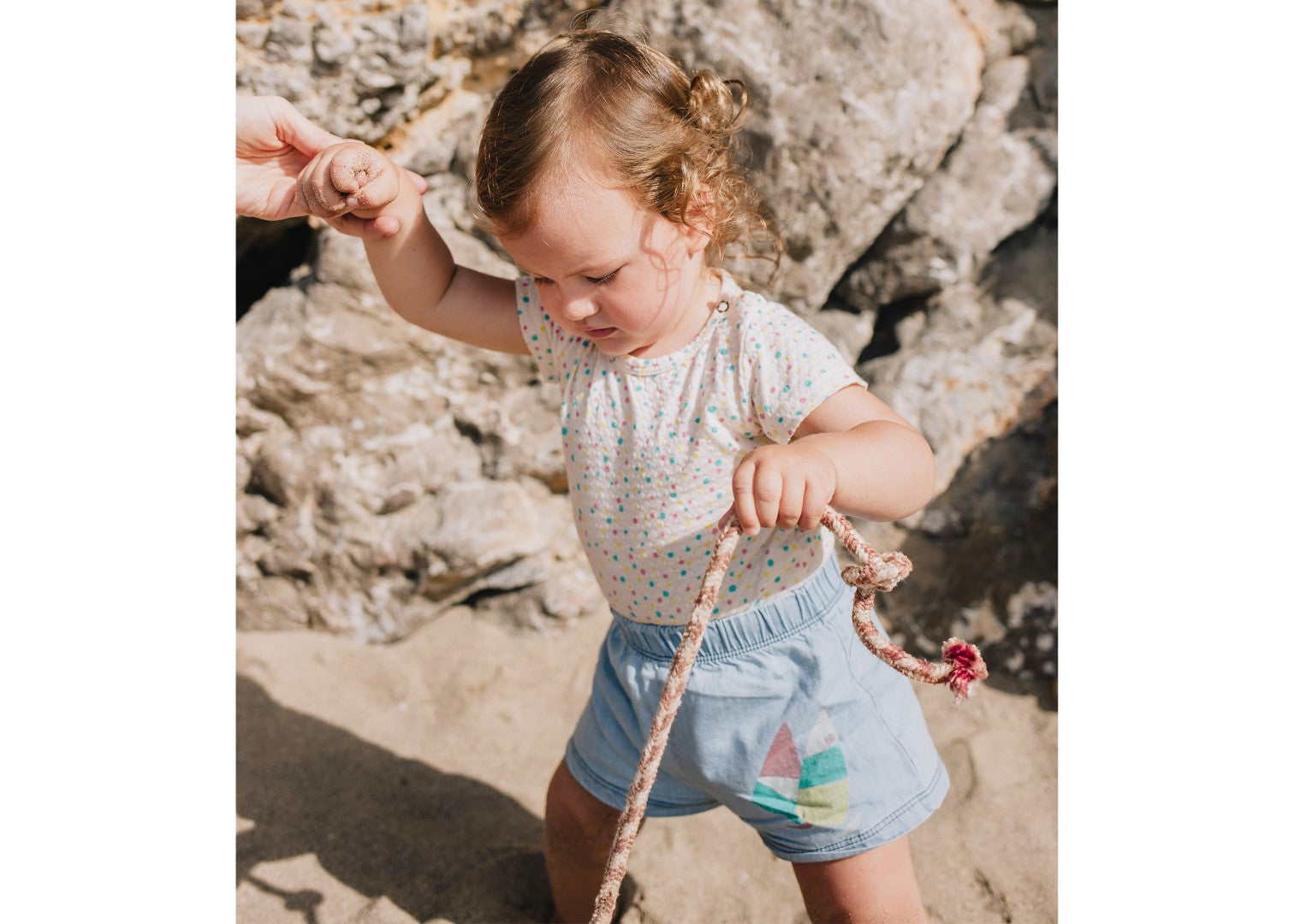 Baby Denim Shorts Sails Bleach