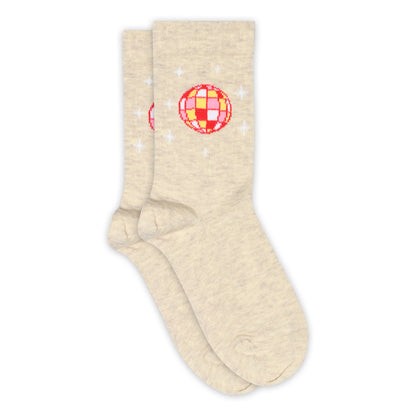 Disco Socks Light Beige Melange